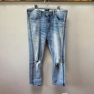 Pilcro and the‎ Letterpress Side Stripe Slim Boyfriend Jeans- Size 28